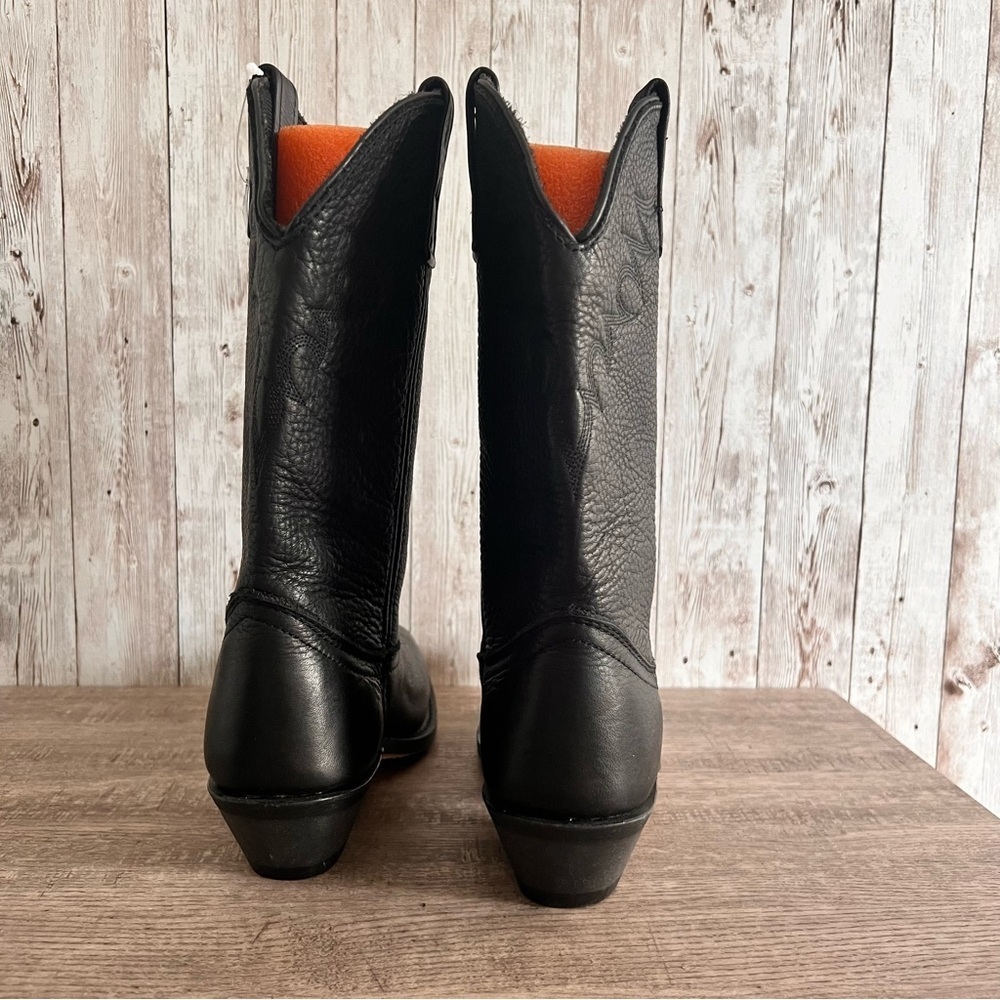 Women’s Leather Western Cowboy Boots Black New Size 6 - Picture 4 of 6